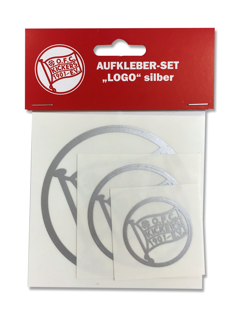 Aufkleber 3er-Set Silber
