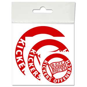 Aufkleber 3er-Set Rot-Weiss Aufkleber 3er-Set Rot-Weiss