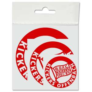 Aufkleber 3er-Set Rot Aufkleber 3er-Set Rot